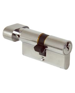 Alpro 17mm Key & Thumb-Turn Euro-profile Cylinder, 80mm length, durable design for deadlocks and dead-latches, with keyed-to-differ functionality.

