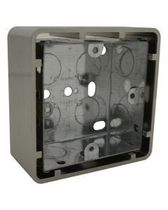 SRS Aluminium Surface Mount Shroud with Back Box for PTE Buttons
