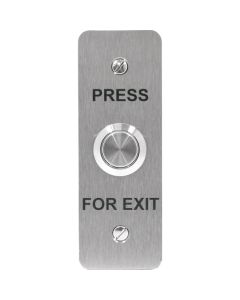 SRS Flush Narrow Stainless Steel Press For Exit Button