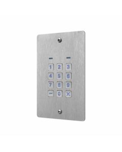 Videx Flush, 3 Code, 3 Relay Codelock with Blue Backlit Buttons