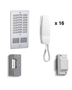 Bell 916 | 16 Way Audio Intercom Kit with Flush Panel