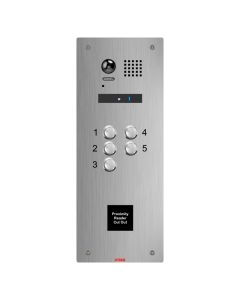 Atigo 5 Button Flush Mount Engravable Video Panel with Prox Cutout