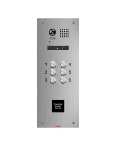 Atigo 6 Button Flush Mount Engravable Video Panel with Prox Cutout