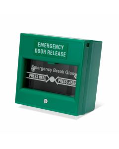 SRS Surface Mount Green Emergency Break Glass Unit, 2 Pole