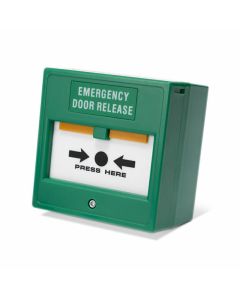 SRS Resettable Surface Mount Green Emergency Break Glass Unit, 2 Pole
