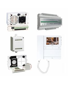 Comelit-PAC 4 User Building Kit with Logos Monitor for VR Panel