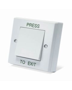 SRS Gloss White Plastic Surface Mount Press to Exit Button