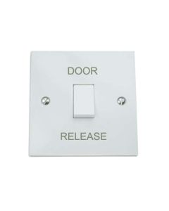 SRS Gloss White Plastic Surface Mount Exit Button (Door Release)