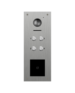 Hikvision 4 Button Vandal Resistant Video Panel with Prox Cutout