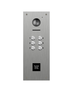 Hikvision 6 Button Vandal Resistant Video Panel with 40x40 Prox Cutout