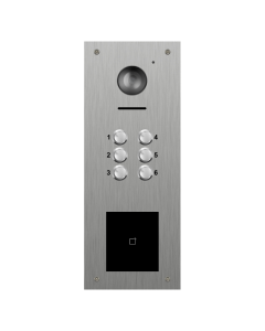 Hikvision 6 Button Vandal Resistant Video Panel with Prox Cutout
