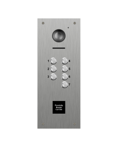 Hikvision 7 Button Vandal Resistant Video Panel with 40x40 Prox Cutout