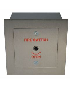 GDX Stainless Steel Flush Fire Switch with Drop Key Backbox