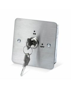 SRS Stainless Steel Momentary Single Pole Key Switch, Flush Mount
