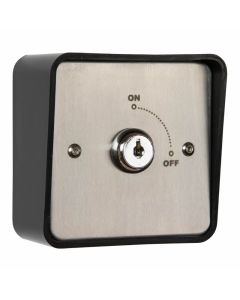 RGL On/Off Latching Key Switch with Stainless Steel Plate