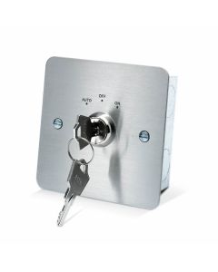 SRS KS003 Action-Maintained Key Switch 3 Position Single Pole with Brushed Stainless Steel Finish

