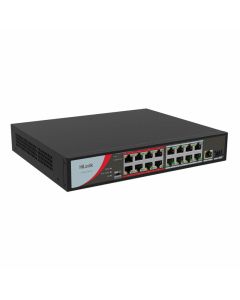 Hikvision 16 Port Fast Ethernet Unmanaged POE Switch