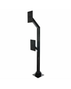 SRS Car and Lorry Dual Height Black Aluminium Goose Neck Post