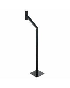 SRS Pedestrian Height Black Aluminium Goose Neck Post