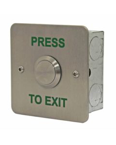 Videx Flush Stainless Steel Push to Exit with Large Tactile Button