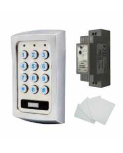 SRS Access Control Kit with DC90SS Keypad, DIN PSU and 10 Cards