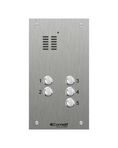 Comelit VK4105 | 5 Button, VR S.steel Engravable iKall Audio Panel