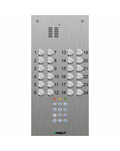 Comelit 24 button, VR s.steel engravable iKall audio panel with keypad