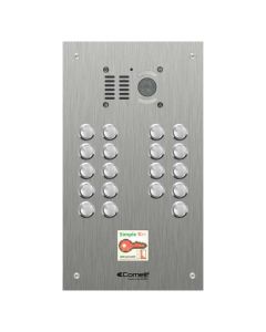 Comelit 19 button, VR s.steel engravable iKall video + prox.