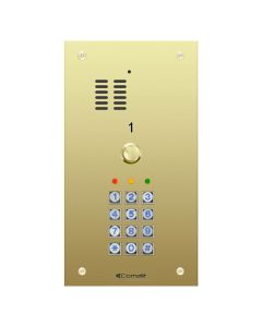 Comelit 1 Button VR Brass Engravable IKall Audio Panel + Keypad