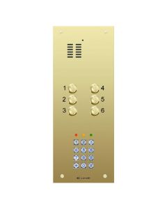 Comelit 6 button, VR brass engravable iKall audio + keypad