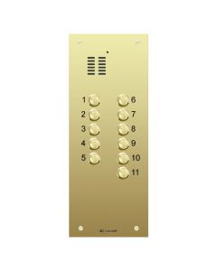 Comelit 11 button, VR brass engravable iKall audio panel