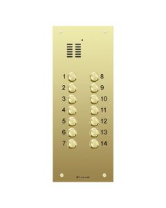 Comelit 14 button, VR brass engravable iKall audio panel
