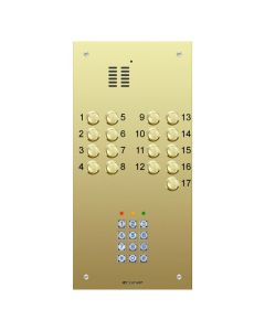 Comelit 17 button, VR brass engravable iKall audio + keypad