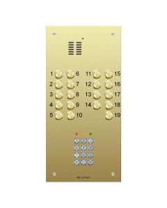 Comelit 19 button, VR brass engravable iKall audio + keypad
