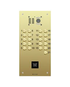 Comelit 21 button, VR brass engravable iKall audio + prox.