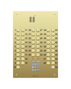 Comelit 39 button, VR brass engravable iKall audio + keypad size D47