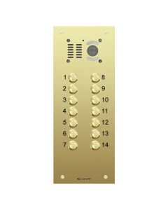 Comelit 14 button, VR brass engravable iKall video panel