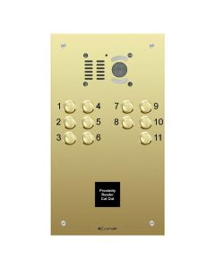 Comelit 11 button, VR brass engravable iKall video + prox.