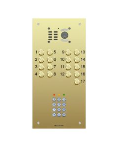 Comelit 17 button, VR brass engravable iKall video + keypad