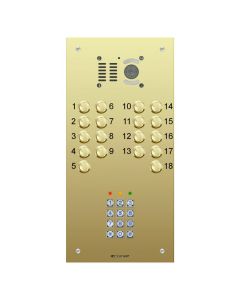 Comelit 18 button, VR brass engravable iKall video + keypad