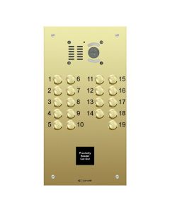 Comelit 19 button, VR brass engravable iKall video + prox.