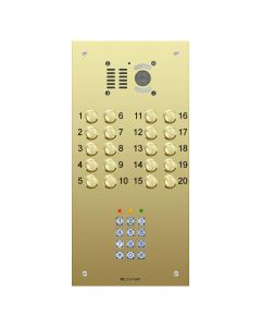 Comelit 20 button, VR brass engravable iKall video + keypad