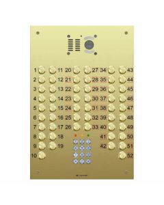 Comelit 39 button, VR brass engravable iKall video + keypad szie D47