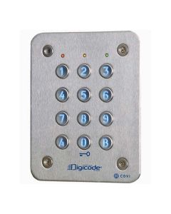 CDVI Flush Stainless Steel Backlit Keypad,With 3 Relays,100 User Codes
