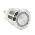 SRS 19mm Stainless Steel, Vandal Resistant Button with Orange LED