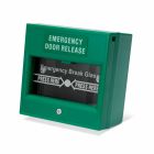 SRS Surface Mount Green Emergency Break Glass Unit, 2 Pole