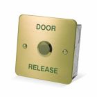 SRS Flush Mount Brushed Brass Door Release Button