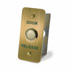 SRS Narrow Brushed Brass Door Release Exit Button for Flush Mounting