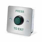 SRS Brushed Stainless Steel Press To Exit Button, Flush Mount