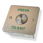 SRS Flush Single Gang Stainless Steel PRESS TO EXIT Button
